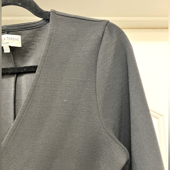 Madewell Texture & Thread Faux Wrap Tie Dress - Picture 9 of 12